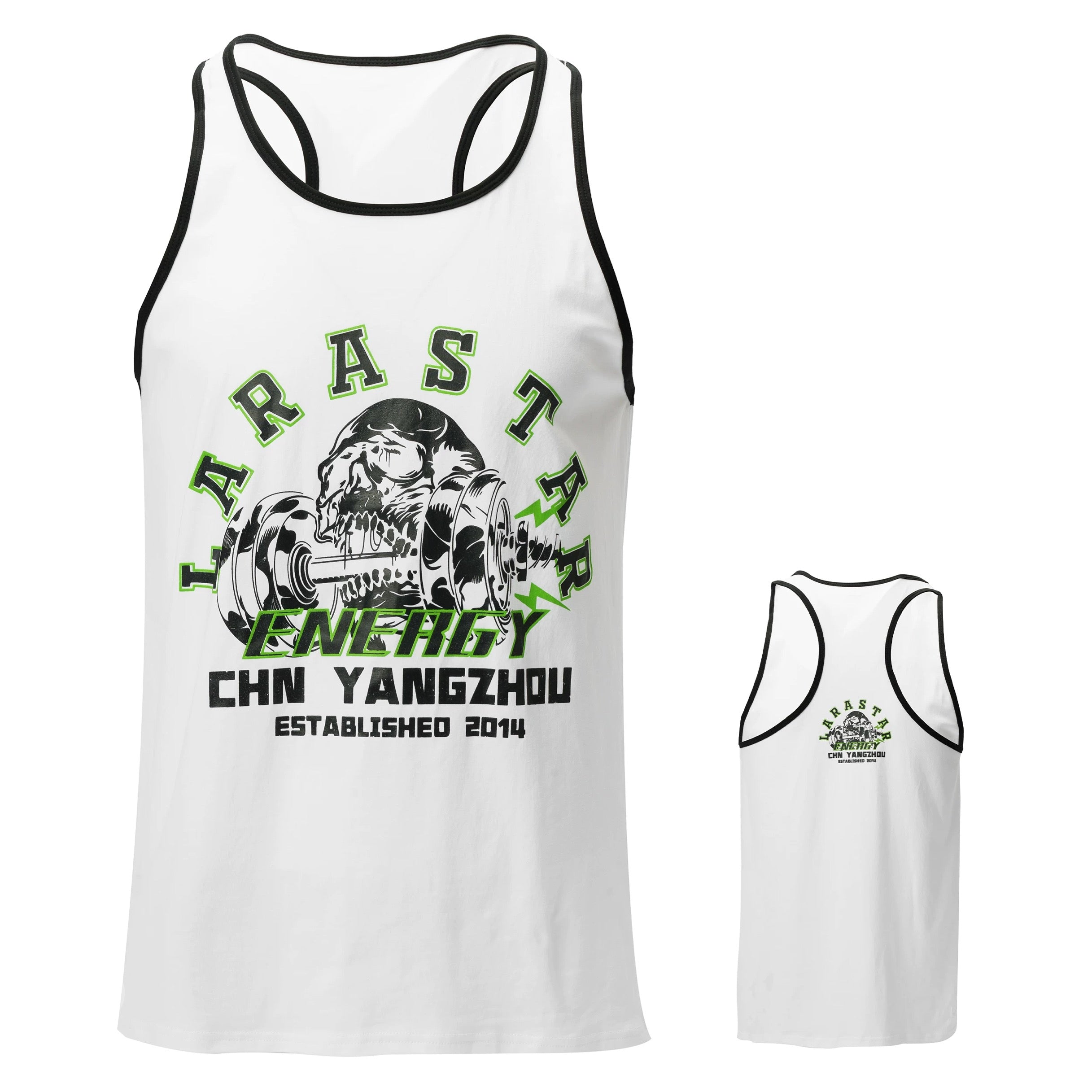 LS1536 Male singlet skull design tank top gym wear