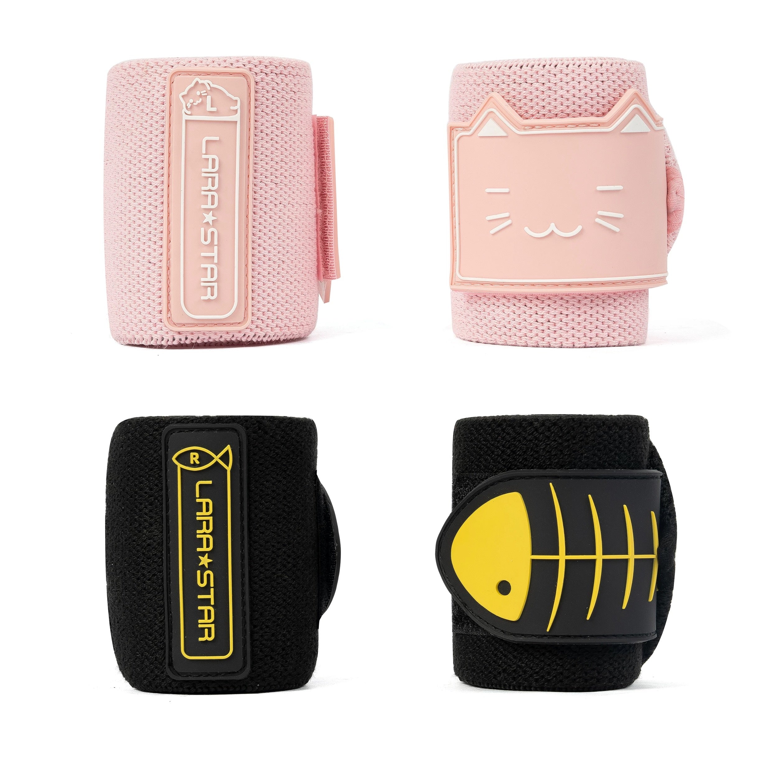 LS0857 Weightlifting belt cat and fish wrist wraps couple set