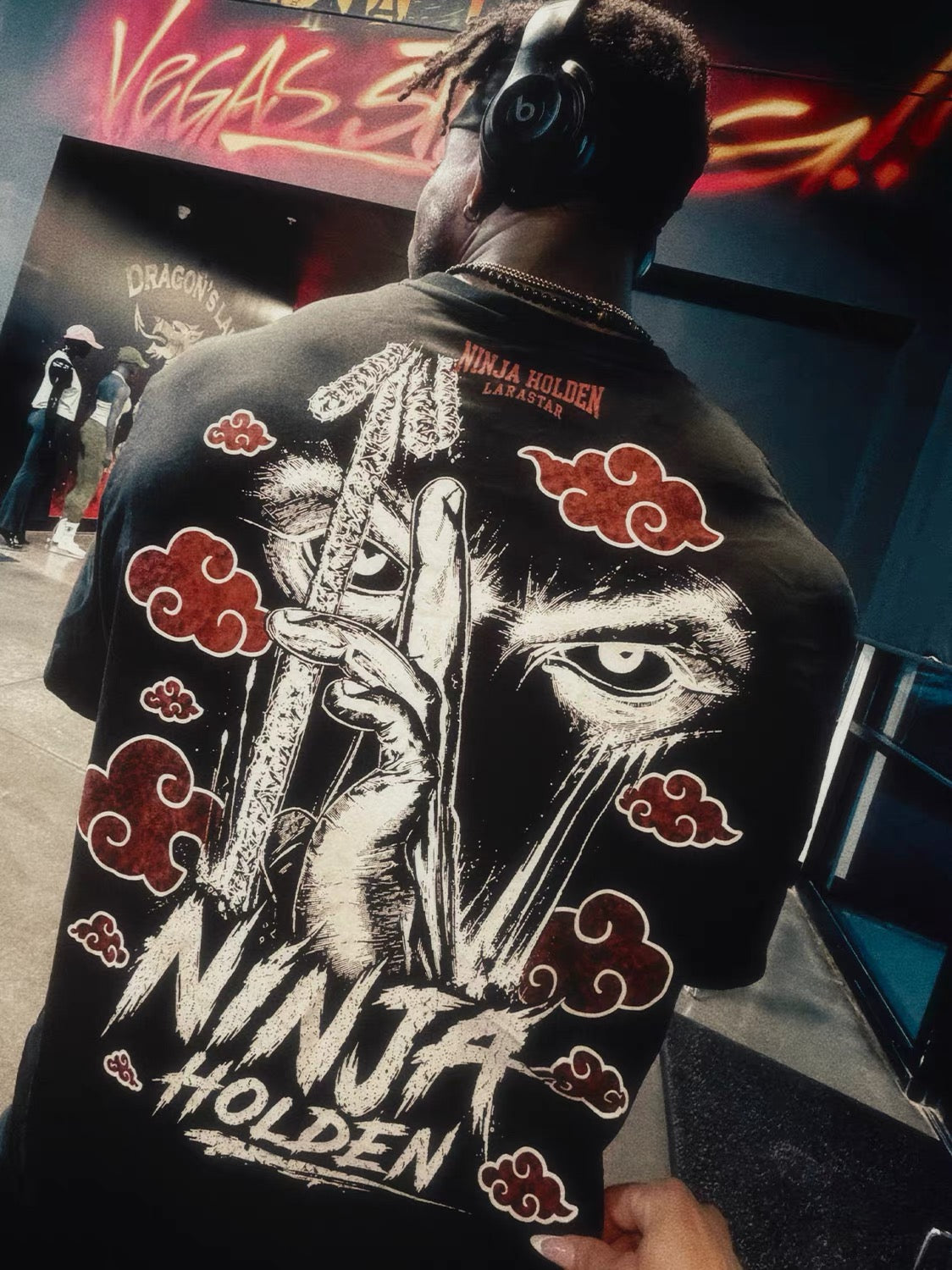 Collaborate with Kyron Holden-Ninja series: Tshirt; wrist wraps; towel