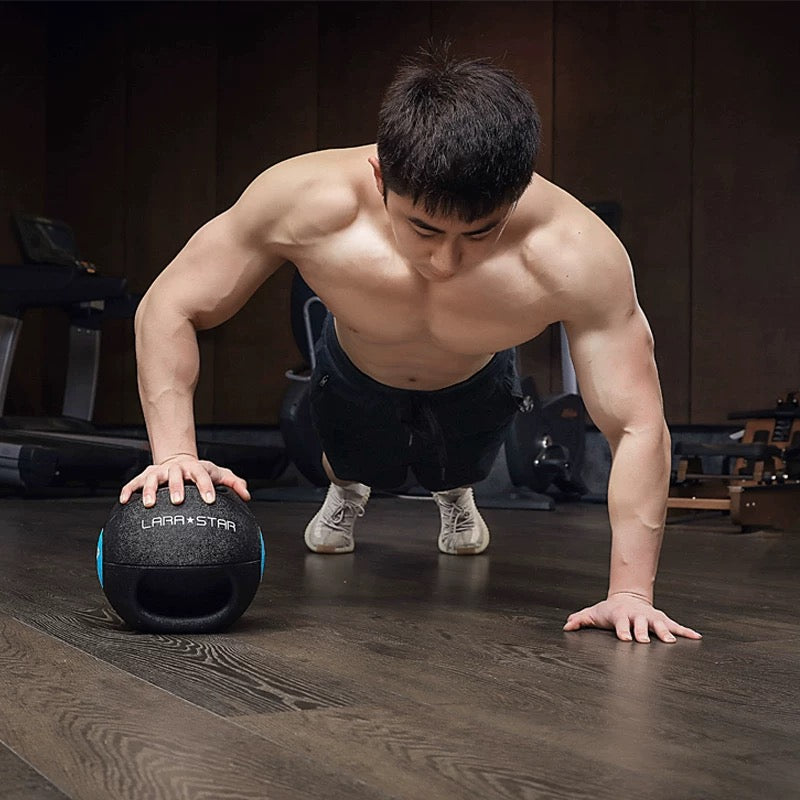 LS3004multifuctional medicine ball performance wall ball slam ball dual handle (boat shipping only)