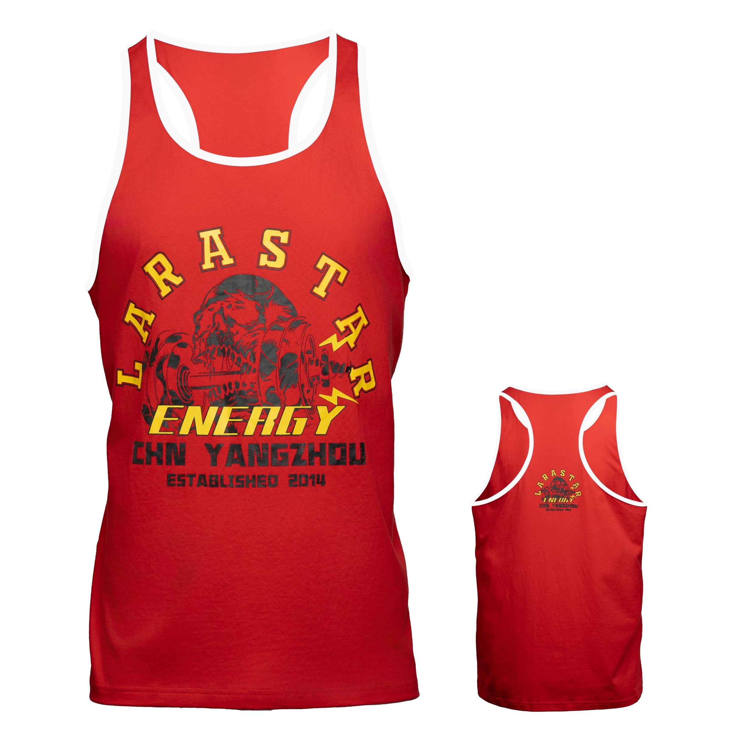 LS1536 Male singlet skull design tank top gym wear