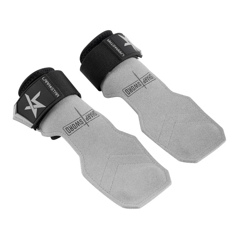 LS0776 Double Layer Leather Hand Grip Deadlift Straps with Padded