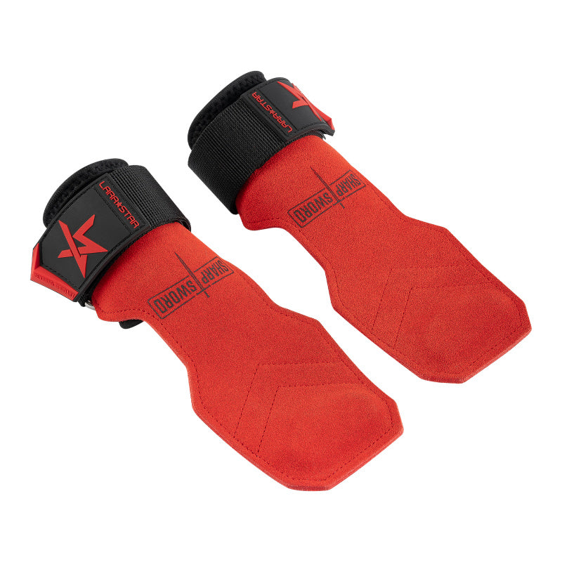 LS0776 Double Layer Leather Hand Grip Deadlift Straps with Padded