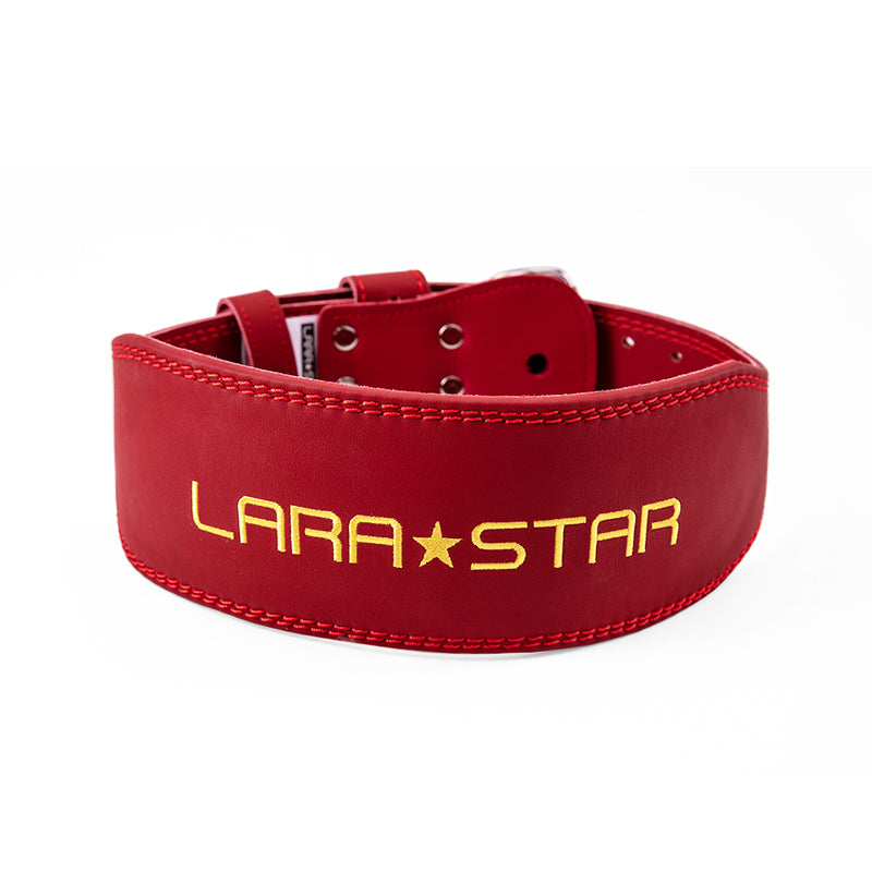 LS0828 Cowhide Embroidered Weight Lifting Belt