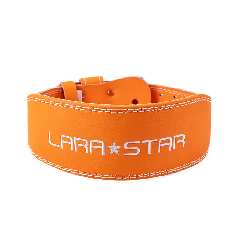 LS0828 Cowhide Embroidered Weight Lifting Belt