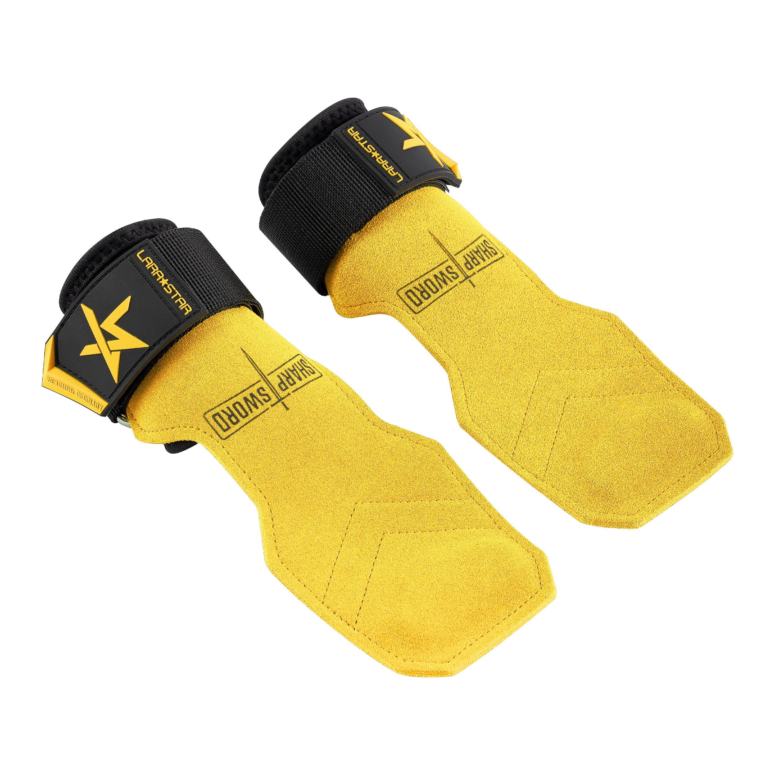 LS0776 Double Layer Leather Hand Grip Deadlift Straps with Padded