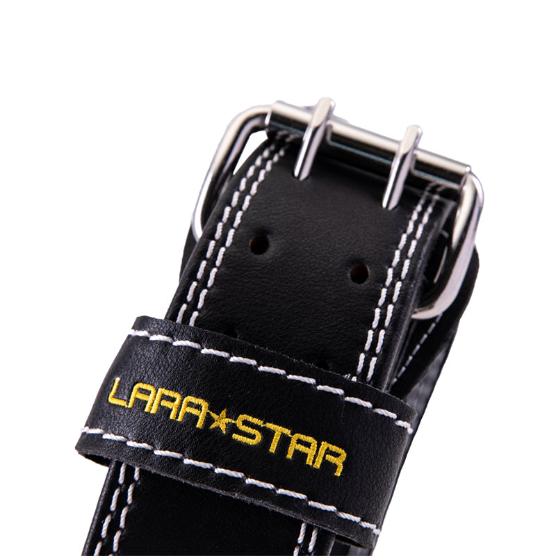 LS0828 Cowhide Embroidered Weight Lifting Belt