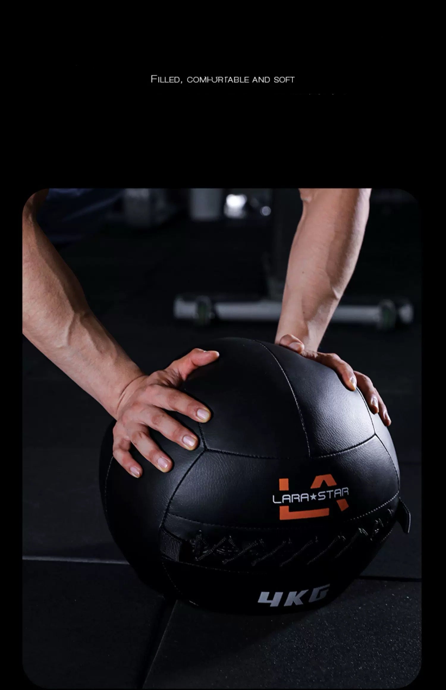LS3004multifuctional medicine ball performance wall ball slam ball dual handle (boat shipping only)