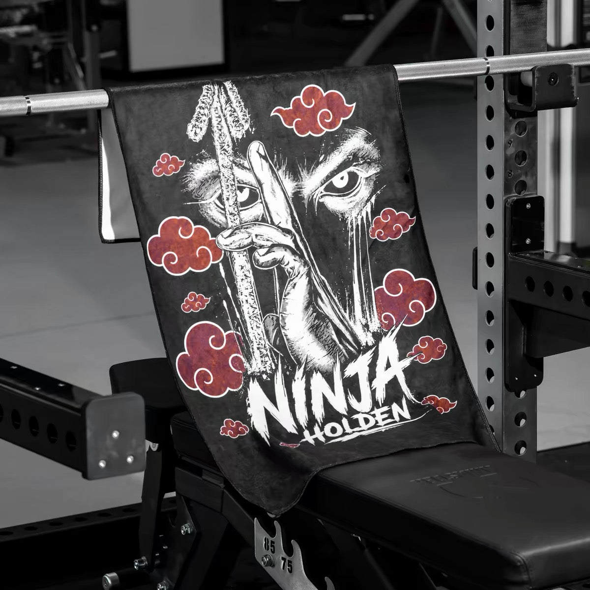 Collaborate with Kyron Holden-Ninja series: Tshirt; wrist wraps; towel