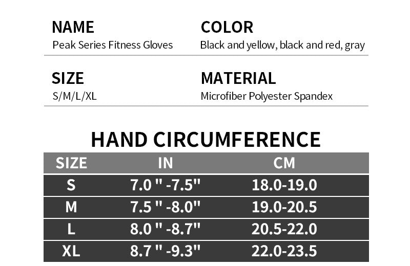 LS0738 Peaking Series Fitness Gloves With Wrist Wraps