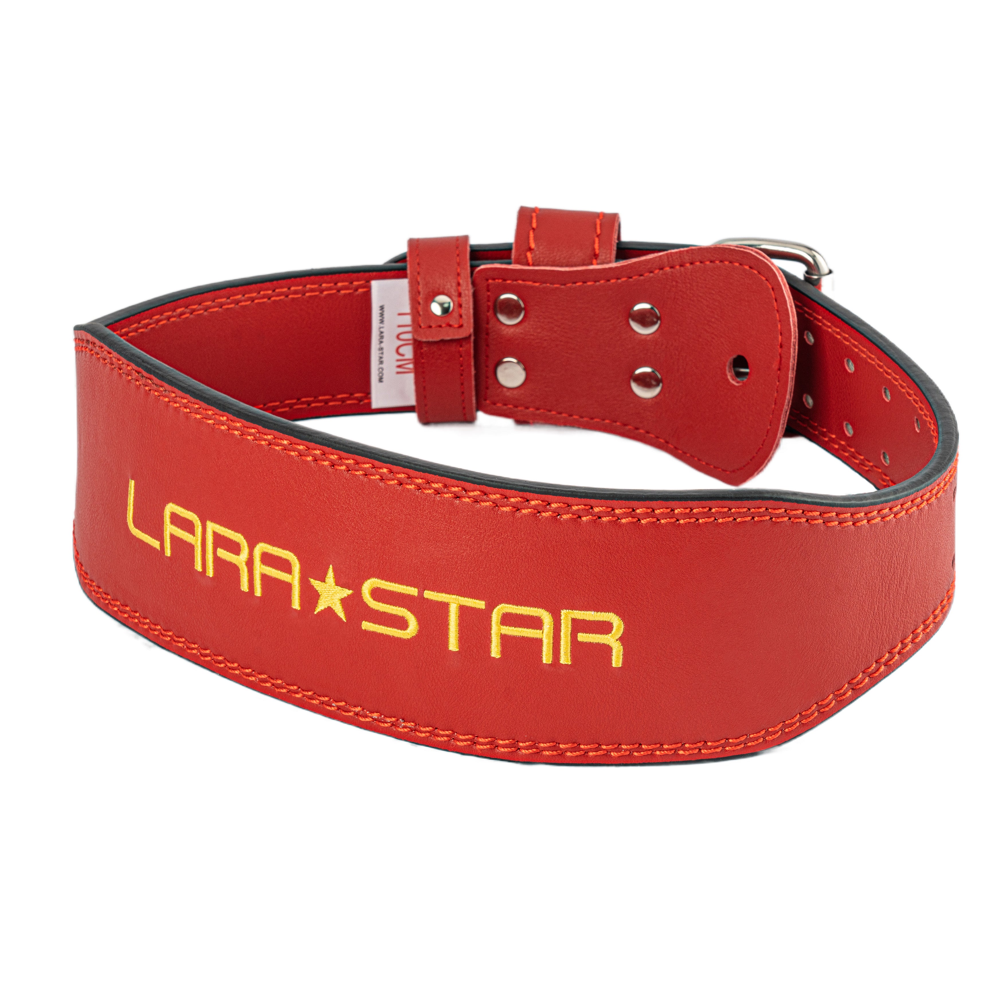 LS0828 Cowhide Embroidered Weight Lifting Belt